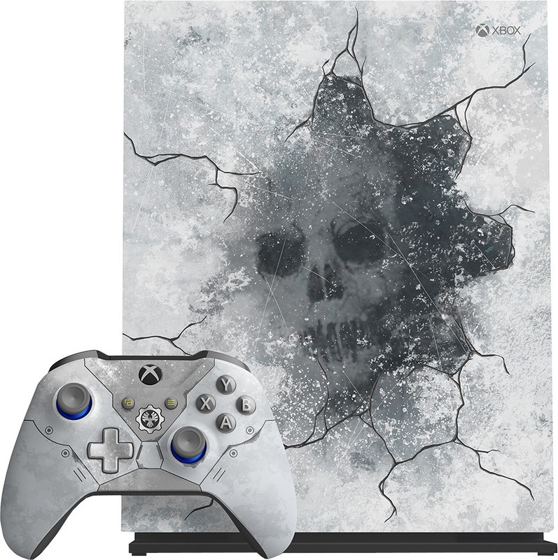 Microsoft One X 1024 GB with Gears 5 Ultimate Edition; Full Game Downloads of Gears of War-Ultimate Edition and Gears of War 2, 3, 4(White, Grey)