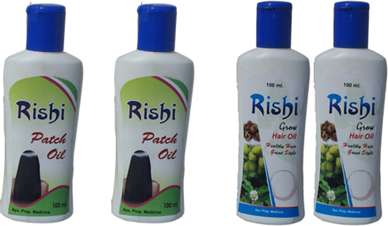 rishi 2 patch oil and 2 hair oil pack of 4 Hair Oil(400 ml)