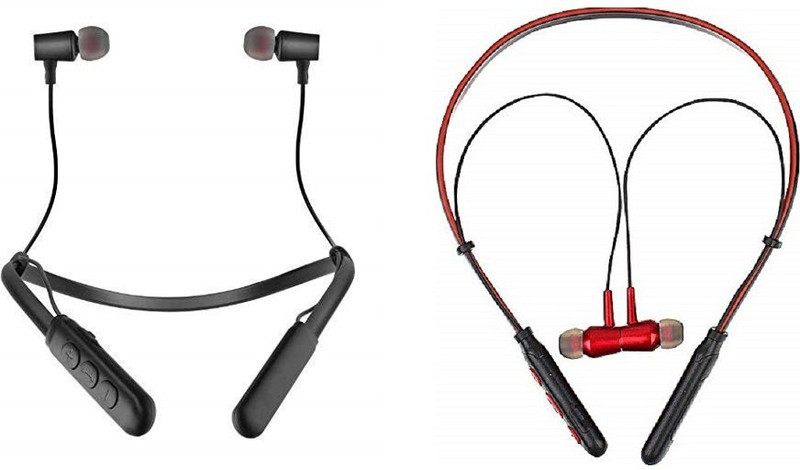 keeva CALLING BLUETOOTH HEADSET Red + black Bluetooth Headset with Mic(Red, Black, In the Ear)
