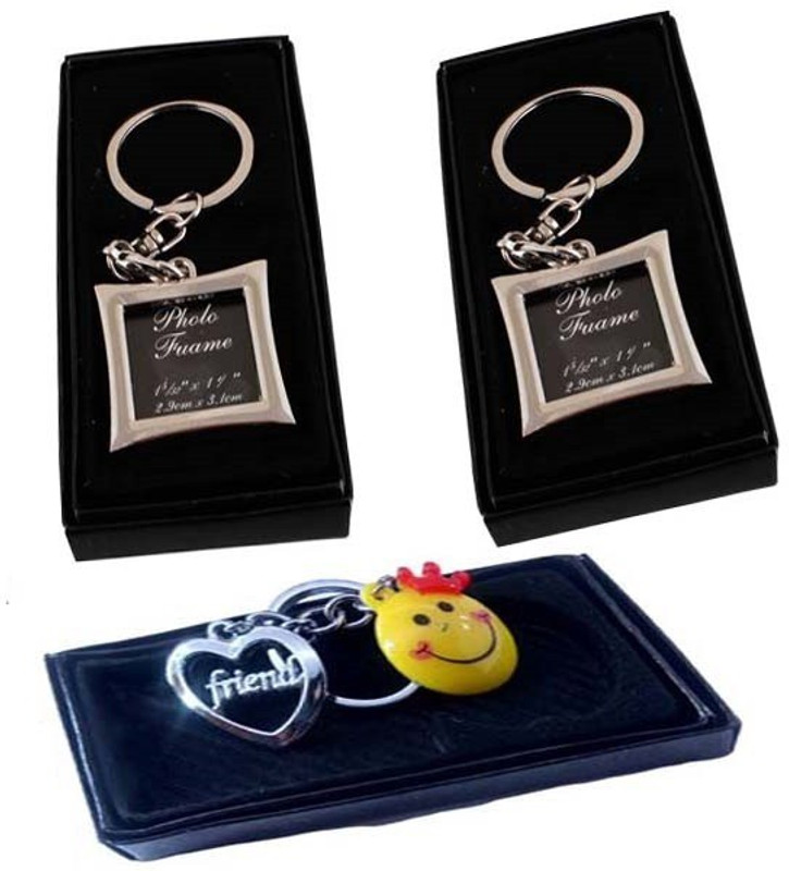 fashion fx High Quality Metal Two Photo Frame & Friends Keyrings Combo(Pack Of 3) Key Chain