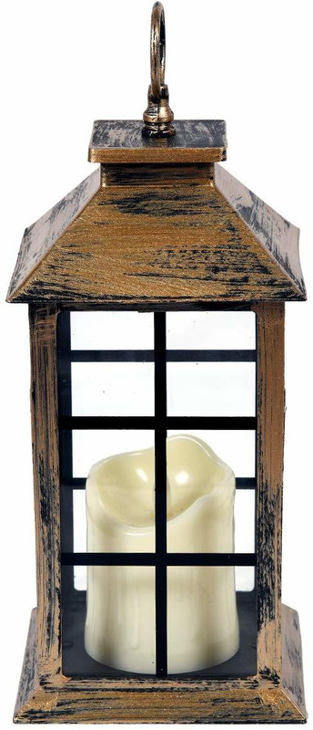 nilkanth Wooden House Type Decorative Lantern LED Candle Light for Home Garden Decoration Multicolor Wooden Hanging Lantern Multicolor Wooden Hanging Lantern(13 cm X 6 cm, Pack of 1)