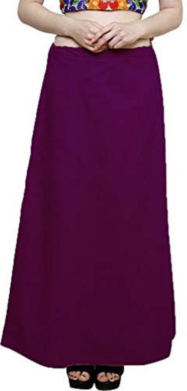 Trendzmy PT_CT_1021_Dark Purple Pure Cotton Petticoat(Free)