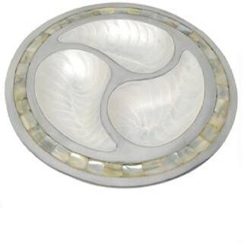 stupefying Brass Silver Plated Stylish Dry Fruit Table Decor./ Serve Tray perfect Gift Tray