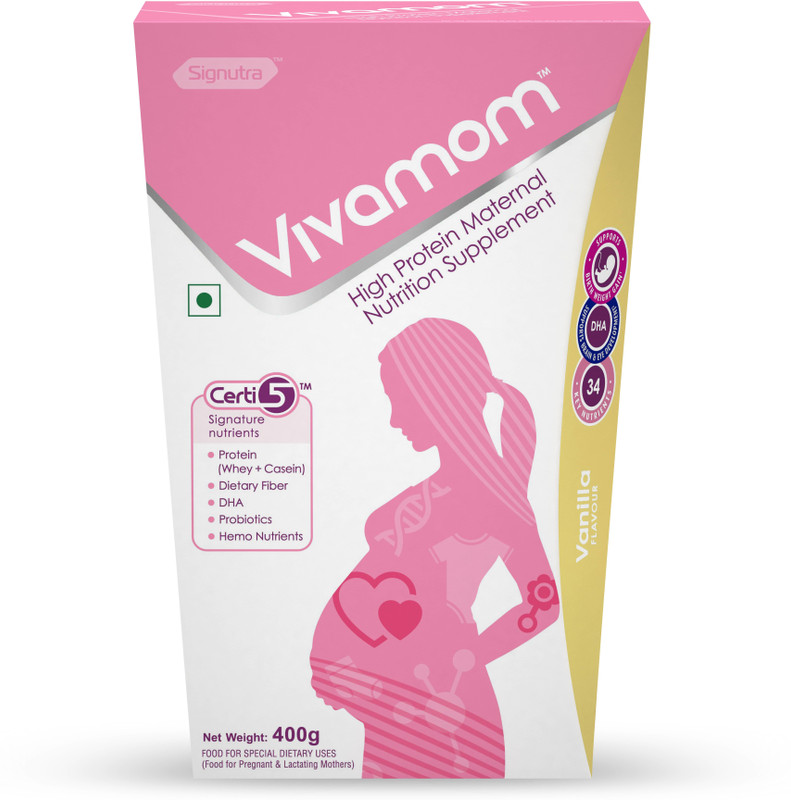 Signutra VivamomTM Maternal Nutrition Supplement- Vanilla- 400g BIB Protein Blends(400 g, Vanilla)
