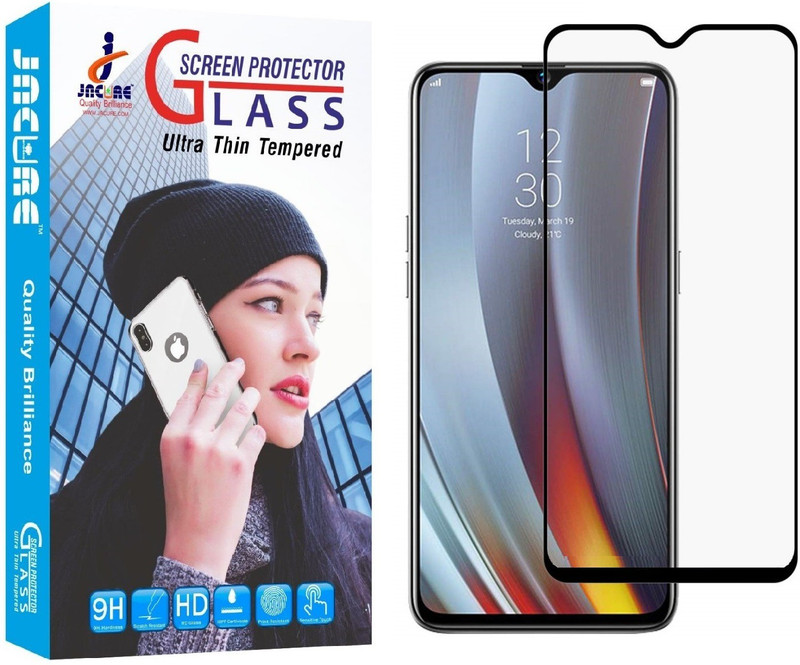 jacure Edge To Edge Tempered Glass for Realme XT(Pack of 1)