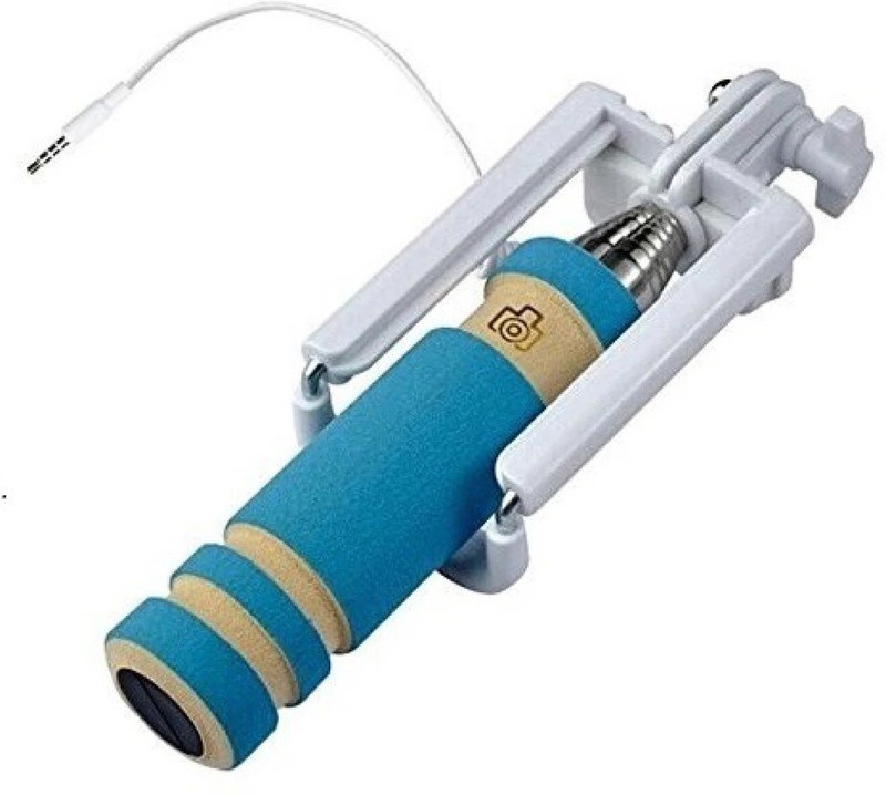 mabtech Cable Selfie Stick(Blue, Remote Included)