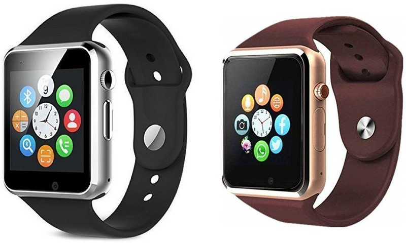 keeva MULTI FUNCTIONAL SMARTWATCH SILVER Smartwatch(Black, Brown Strap Free Size)