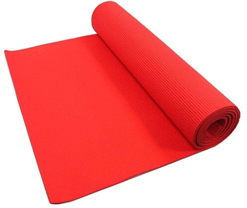 sky enterprises Yoga Mat Anti Skid for Gym Workout and Flooring Exercise Red 4 mm Yoga Mat