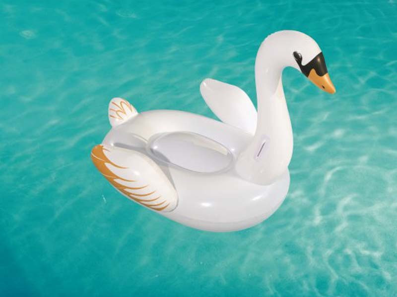 HALO NATION Swan shape Inflatable Swimming Pool Rider - By Bestway 41123 Swim Floatation Belt