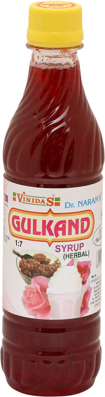 Naram's Food Products GULKAND SYRUP WITH REAL GULKAND AND ROSE WATER(500 g, Pack of 1)