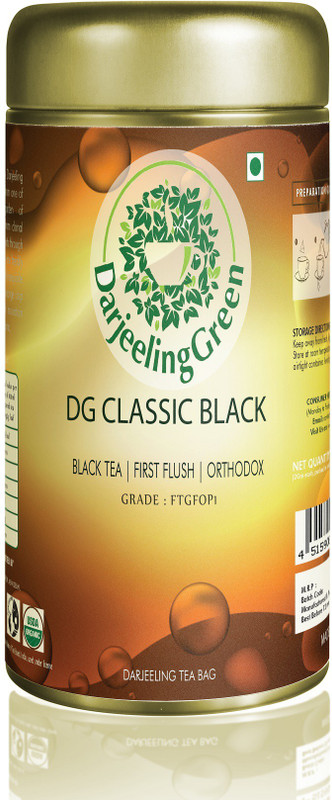darjeelinggreen DG CLASSIC BLACK Tea Bag Unflavoured Black Tea Bags Tin(24 Bags)