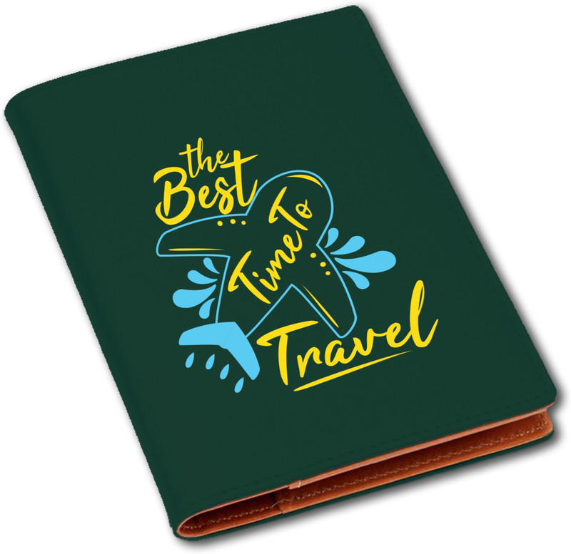 GRAPHICGIFT PU Leather Compact Passport Cover/Holder(Green)(Green)