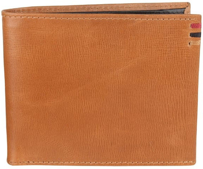 hintz Men Tan Genuine Leather Wallet(7 Card Slots)