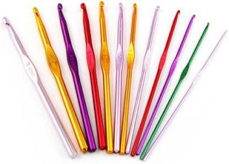 vahvaa 12 Sizes Aluminum Crochet Hook Needles Set In Pouch
