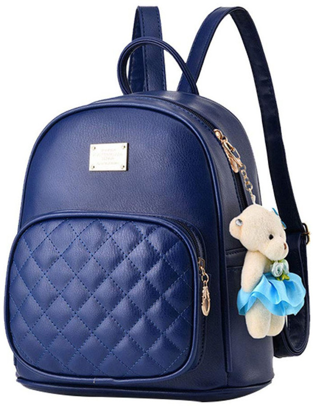 cute black leather backpack