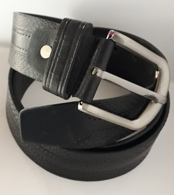 srbelt Men Casual Black Genuine Leather Belt