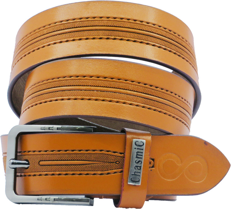 chasmic Men Party, Casual, Formal, Evening Black Genuine Leather Belt