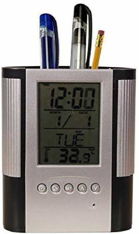 star wars printer 1 Compartments plastic This Round Alarm Clock Pen Holder .(Black)
