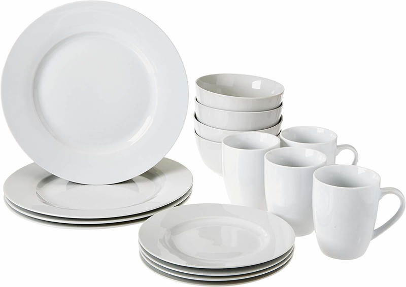 fiori DNW-WHT Pack of 24 Dinner Set(Porcelain)