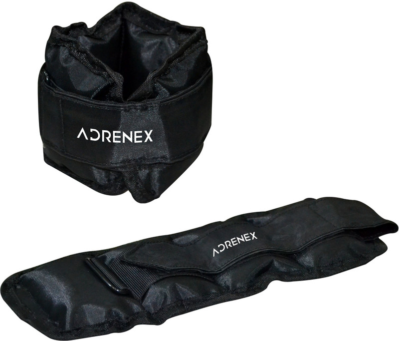 Adrenex Adjustable 0.5 Kg Set Combo Black Ankle Weight(0.5 kg)