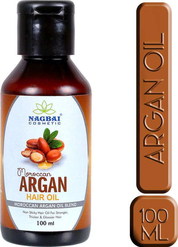 nagbai Moroccan argan oil for hair growth (With Jojoba, Almond, Castor, Olive) Hair Oil(100 ml)