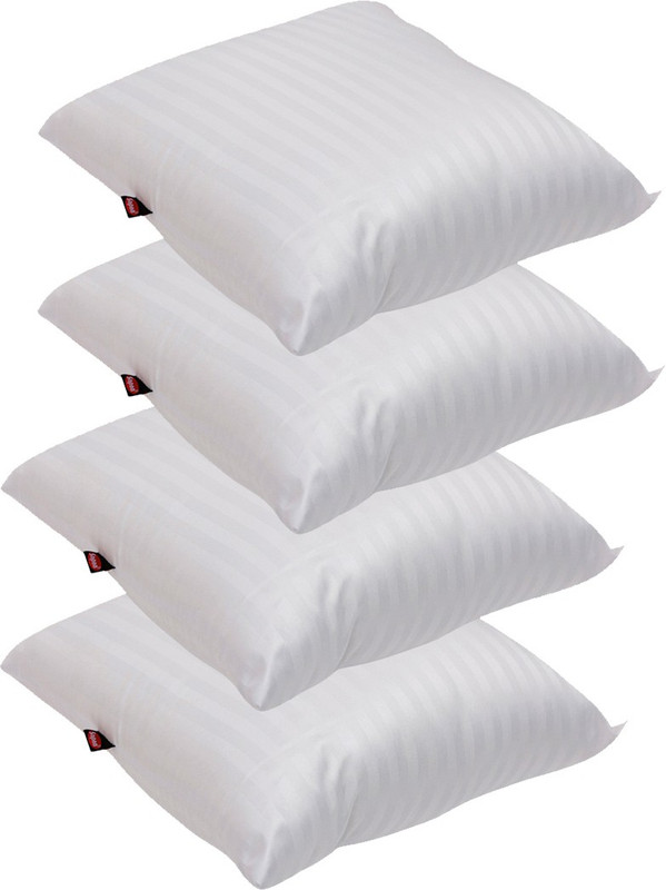 sapna Microfiber Home Décor Sofa Back Cushion Microfibre Solid Cushion Pack of 4(White)