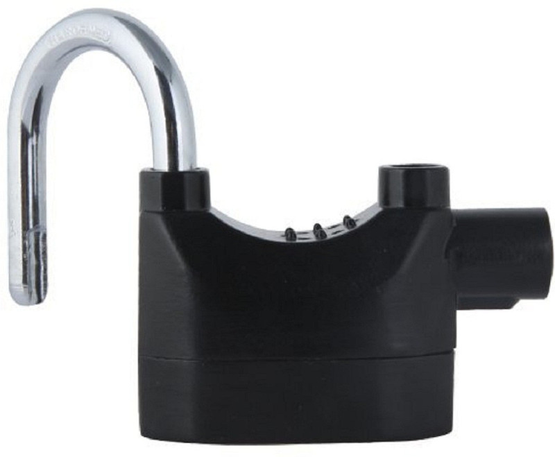 divue Motorcycle Motion Sensor Waterproof Security Alarm Padlock Bicycle Lock Safety Lock(Black)