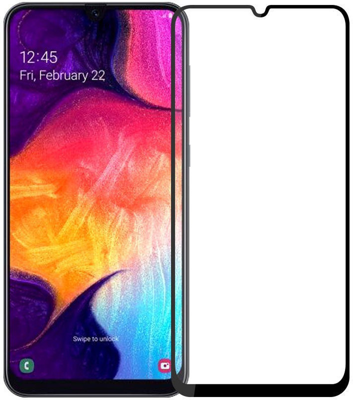 ajd Edge To Edge Tempered Glass for Samsung A50S(Pack of 1)