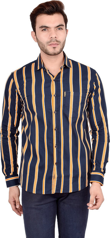 rignys Men Striped Casual Multicolor Shirt