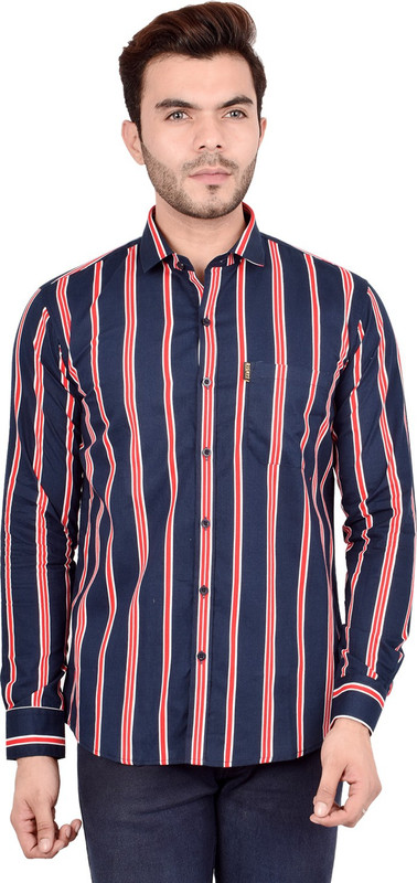 rignys Men Striped Casual Multicolor Shirt