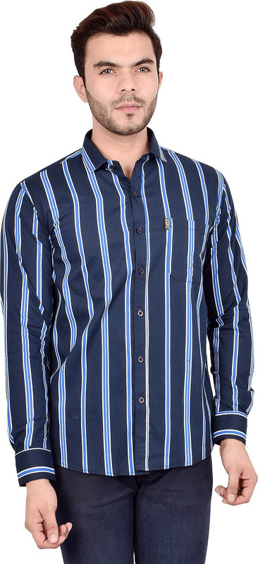 rignys Men Striped Casual Multicolor Shirt