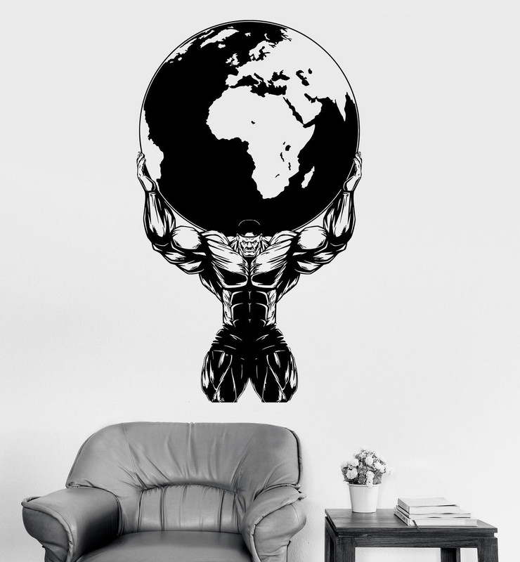 marvellous Large Gym wall sticker/ Gym motivation wall sticker/ Fitness gym wall sticker  Sticker(Pack of 1)
