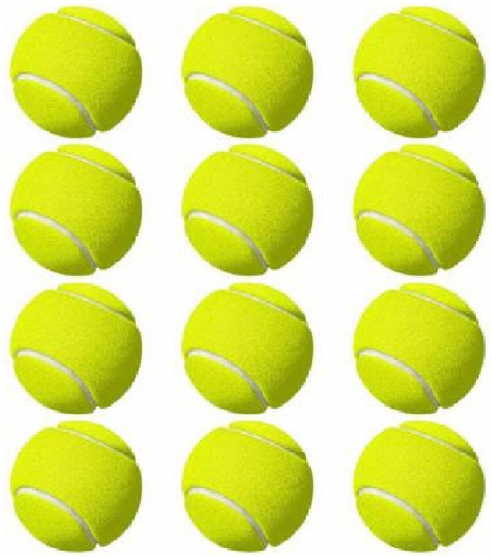 NOBI green tennis balls Tennis Ball pack of 12 Tennis Ball(Standard, Pack of 12, Green)