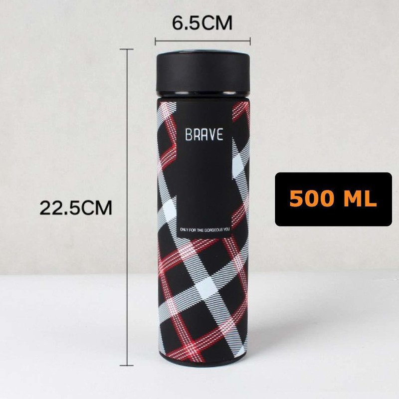 goodshape Double Wall Vacuum Insulated Stainless Steel Water Bottle 480 ml Flask(Pack of 1, Black)