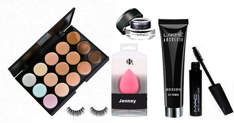 jenney Primer, Eyeconic Kajal, Fluidline liner, Haute & Naughty(6 Items in the set)