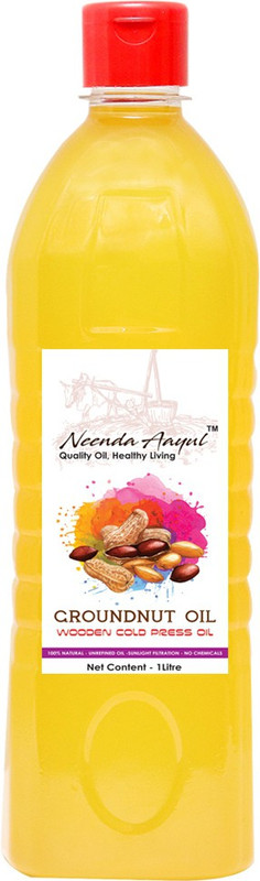 neenda aayul Cold Pressed Groundnut/Peanut Oil - 1 lt Groundnut Oil Plastic Bottle(1 L)