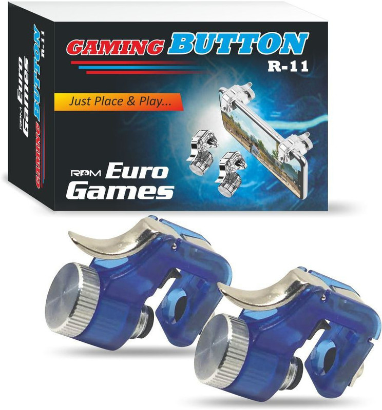 RPM Euro Games PUBG Trigger Mobile Game Controller Gaming Accessory Kit(Blue, For Android, iOS)