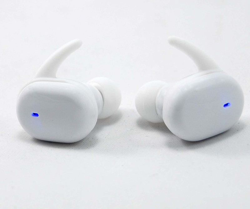 kidsor True Wire less headphone Bluetooth Headset with Mic(White, In the Ear)