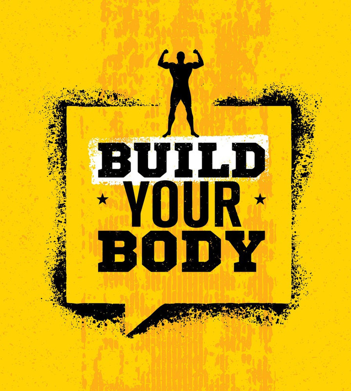 KD build your body Sticker Poster|motivational quotes|inspirational quotes|size:12x18 inch Paper Print(18 inch X 18 inch, Rolled)