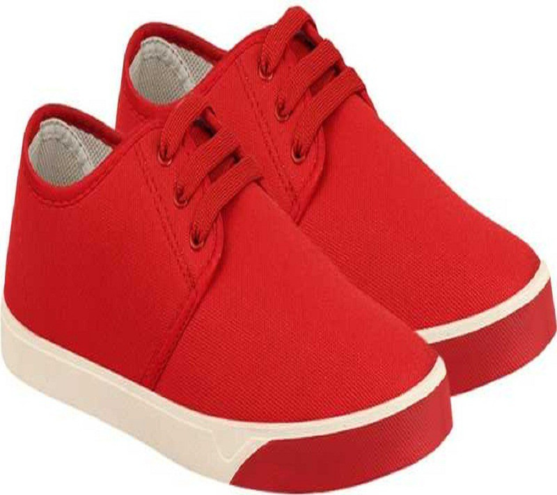 orange wings BG102RD Canvas Shoes For Men(Red, White)