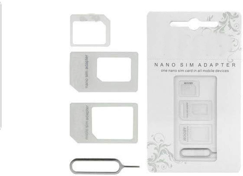 p4u Nano SIM Card Adapter one neno sim Card in All Mobile Devices Sim Adapter(Stainless Steel)