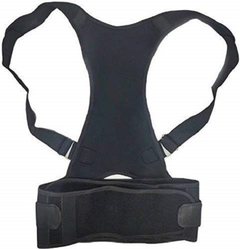 sandip men & women Back Support pain remove Back Back & Abdomen Support(Black, Multicolor)