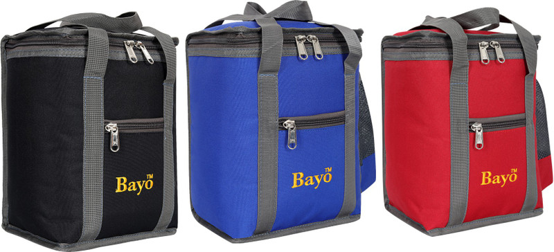 bayo LB444 black red royal blue comb waterproof lunch bag buy 2 Get 1 free Waterproof Lunch Bag(Black, Light Blue, Red, 5 L)