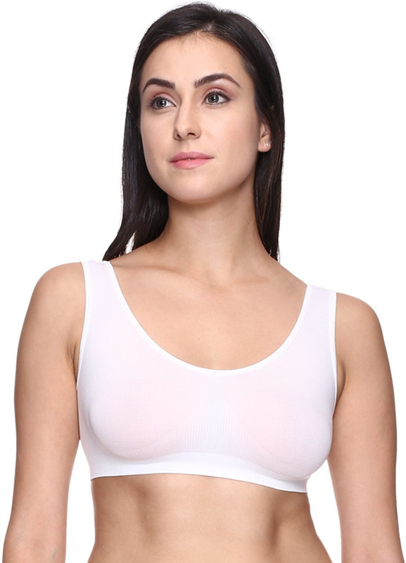 khwahish byKhwahish Air Sports Bra (Free Size, Fits Best- 28-36) Girls, Women Sports Non Padded Bra(White)