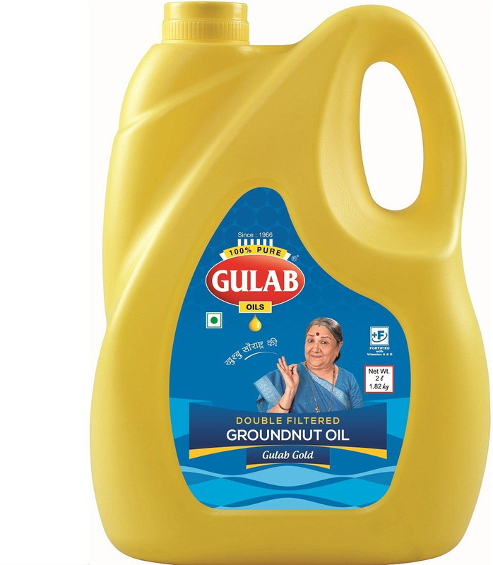 gulab oils Double Filtered Groundnut Oil Jar(2 L)