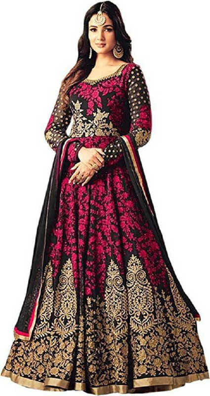rk hub Anarkali Gown(Multicolor)