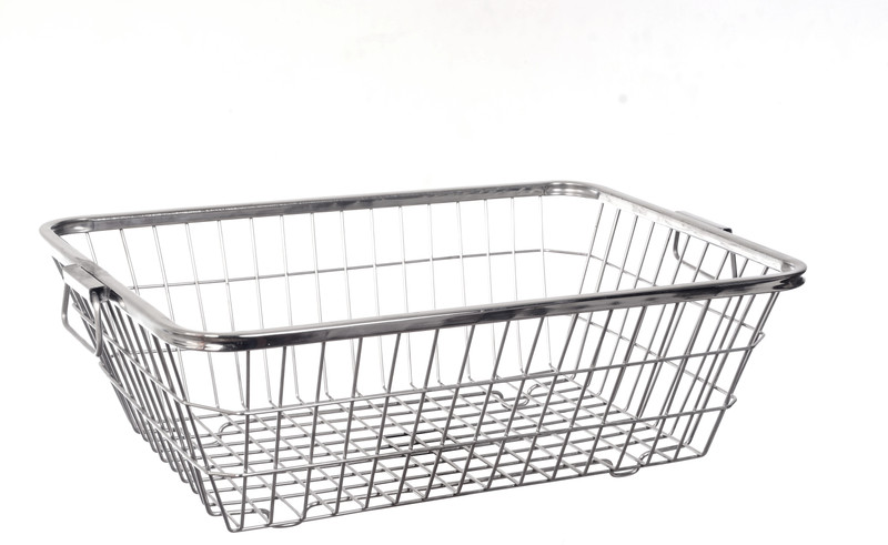 sunvillainternational Heavy Stainless Steel (SS) Dish Drainer Basket Dish Drying Rack L 54.5 x B 37.5 x H 20 cm Steel Kitchen Rack(Steel)