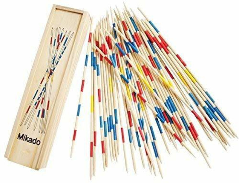 RVM Toys Mikado Wooden 31 Pick Up Sticks with box Fun Family Indoor Board Game Toy for Adults and Kids 6+ Years (Pack of 1) Board Game Accessories