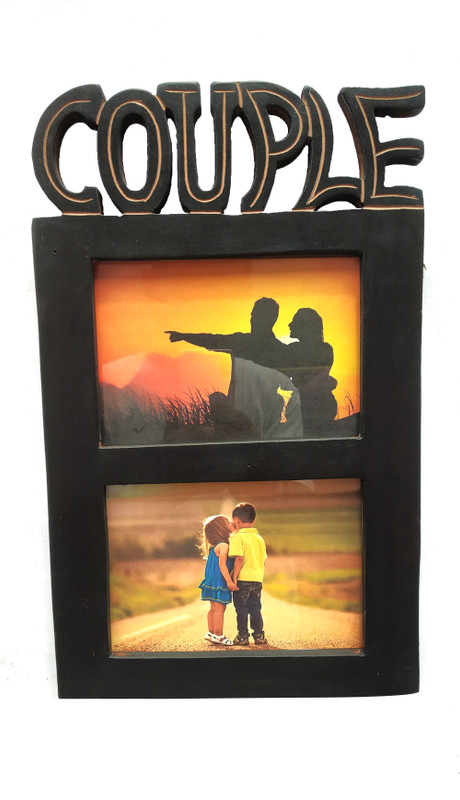 dru arts Wood Photo Frame(Brown, 2 Photos)