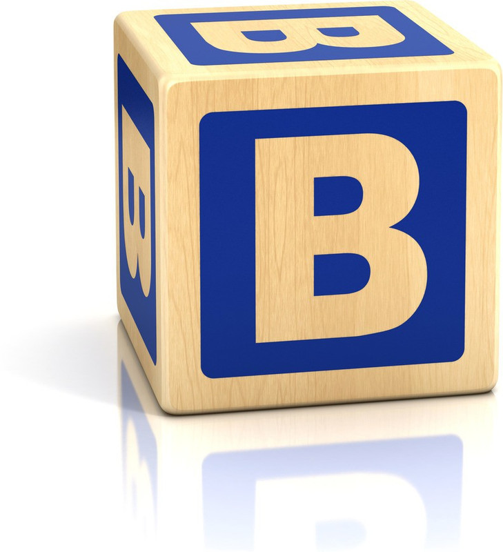 KD alphabet b block Sticker Poster|Kids learning poster Paper Print(18 inch X 12 inch, Rolled)